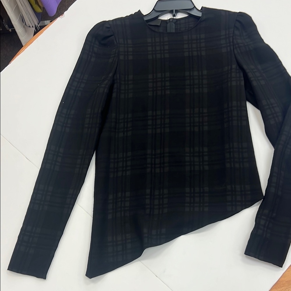 RtA Black Asymmetrical Long Sleeve Top SPL